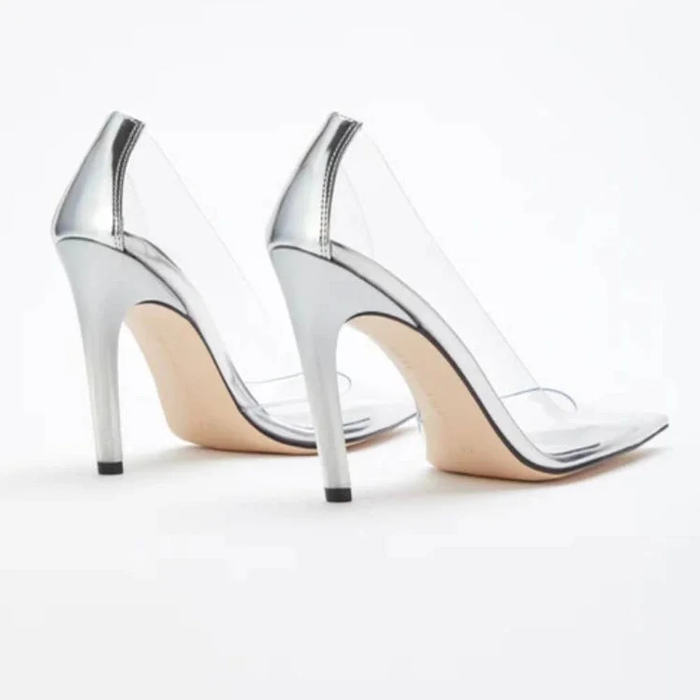 Good American Cinder-F*CKING-RELLA Pump In Glass Clear Size 10 New